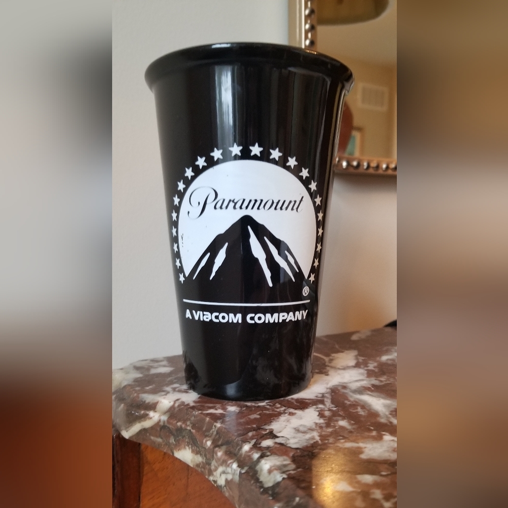 A Viacom Company Paramount Pictures  Black Coffee Mug Cup 5.5" Height, Diam3.6''